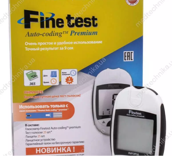 Глюкометр Finetest Auto Coding Premium Osang